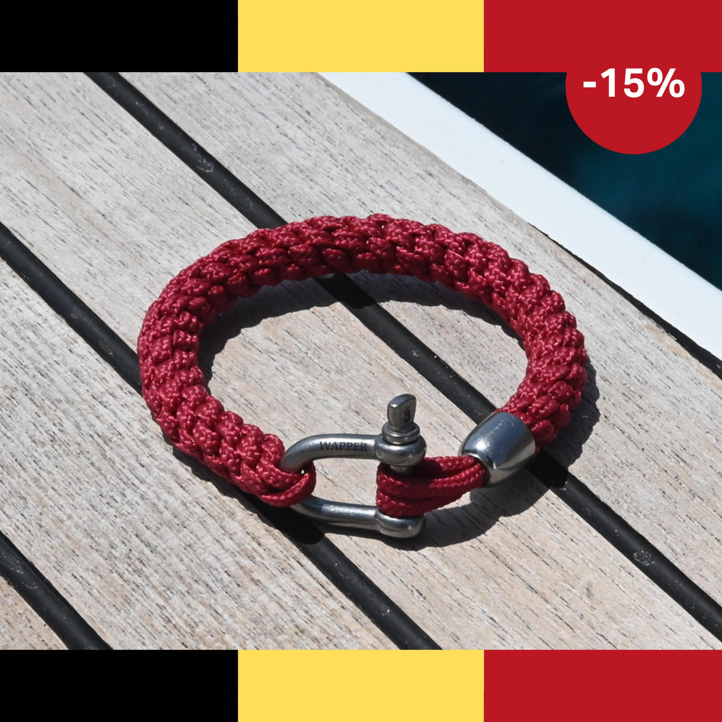Sea-Link armband – Ruby Red